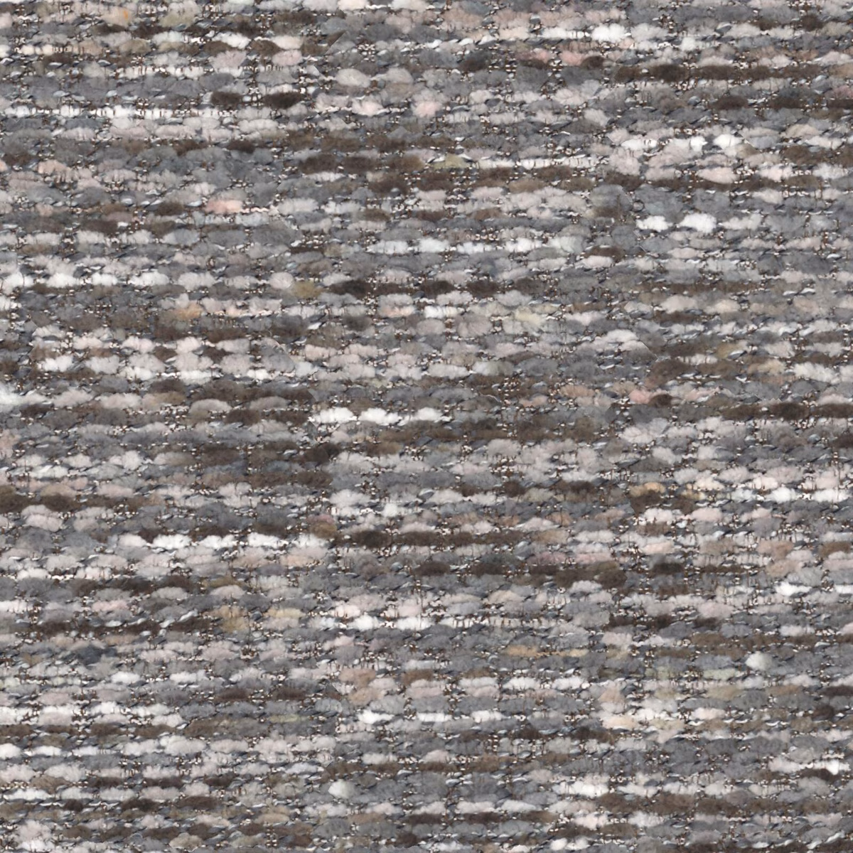 Mottled taupe-grey Bonbon weave with charcoal, cream and brown horizontal flecks