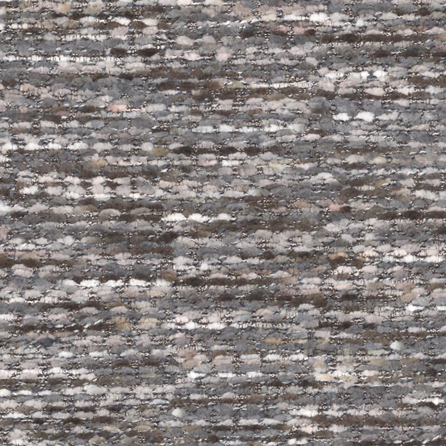 Mottled taupe-grey Bonbon weave with charcoal, cream and brown horizontal flecks