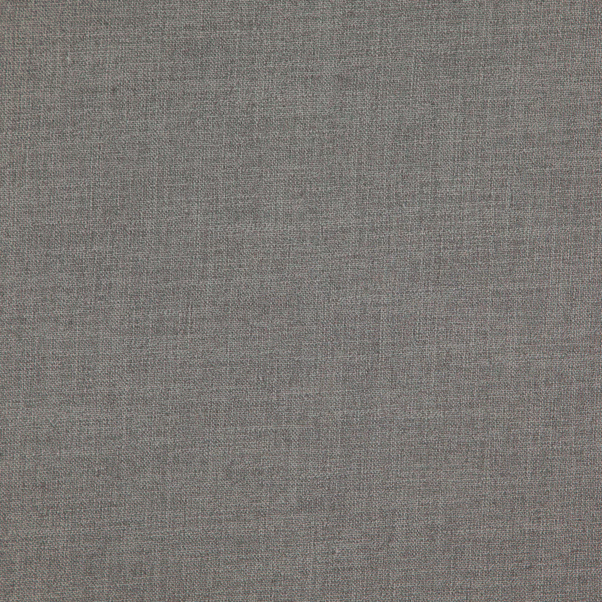 Close-up of warm smoky grey fabric with a fine woven crosshatch texture