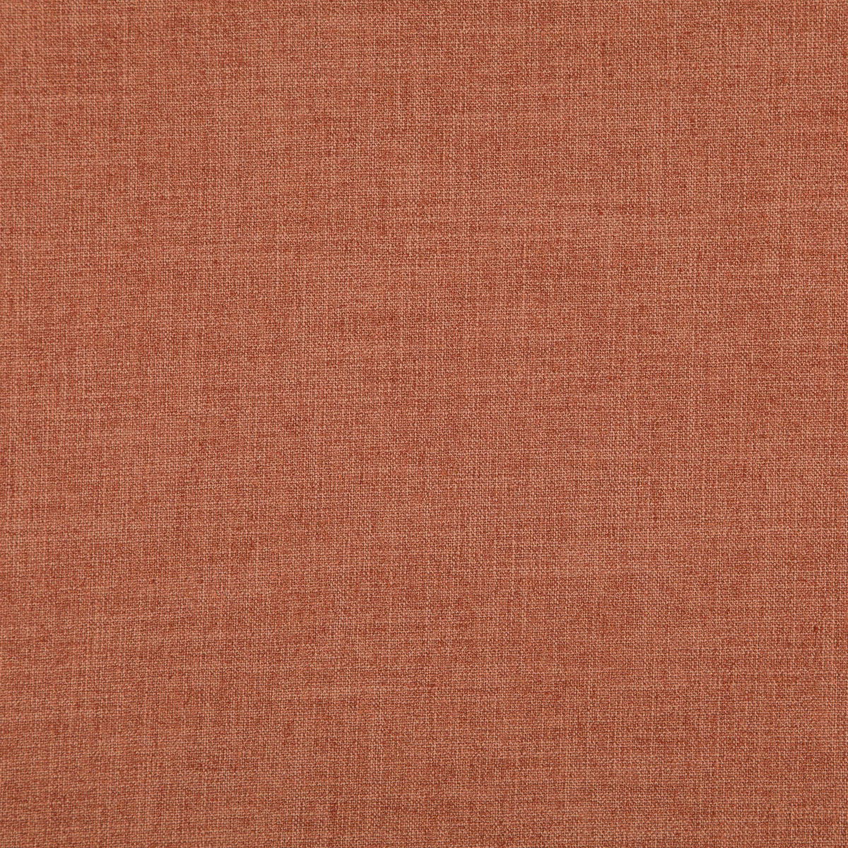 Close-up of warm brick terracotta fabric with a fine crosshatched woven texture