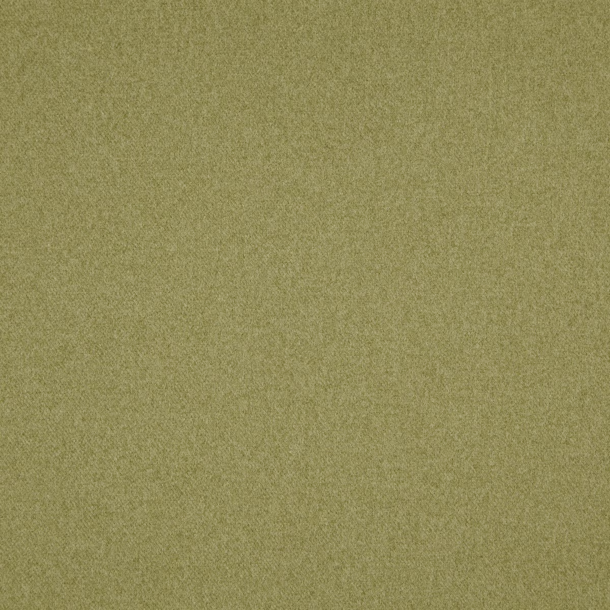 Close-up of muted moss olive fabric with a fine, softly mottled plain texture