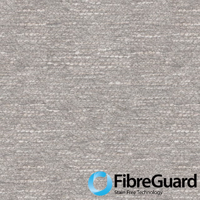 Cool grey Brunswick fabric with a softly flecked, horizontal woven texture