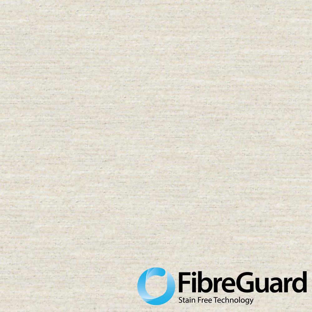 Pale pearl ivory fabric with a fine, softly striated horizontal weave