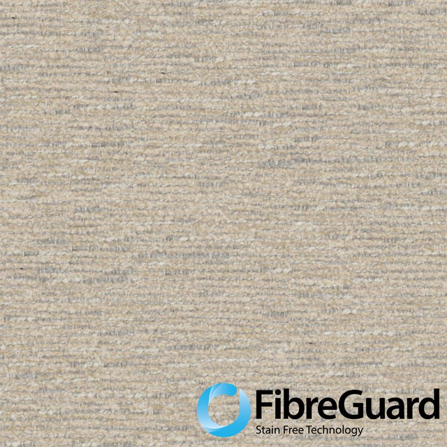 Warm shell-beige woven swatch with fine horizontal taupe and grey flecks