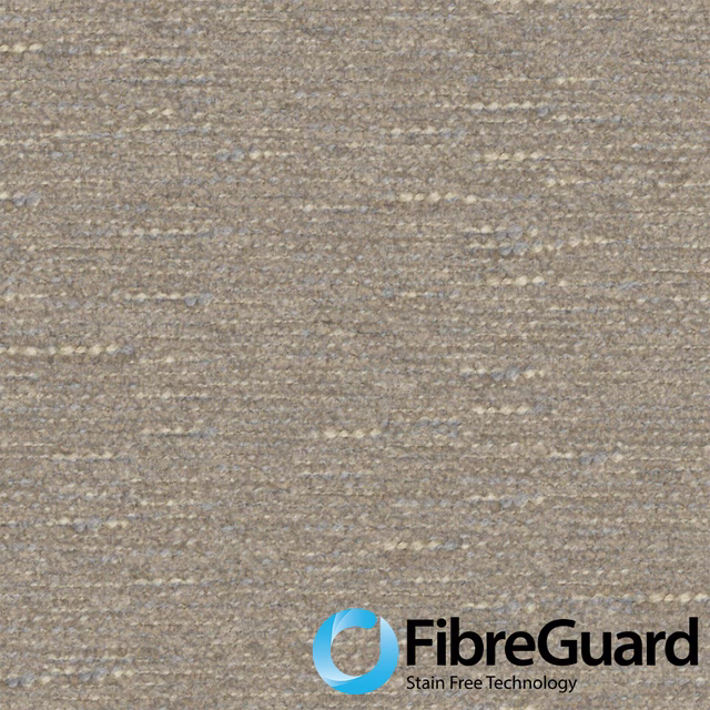 Mottled pebble-taupe fabric with irregular horizontal slub texture