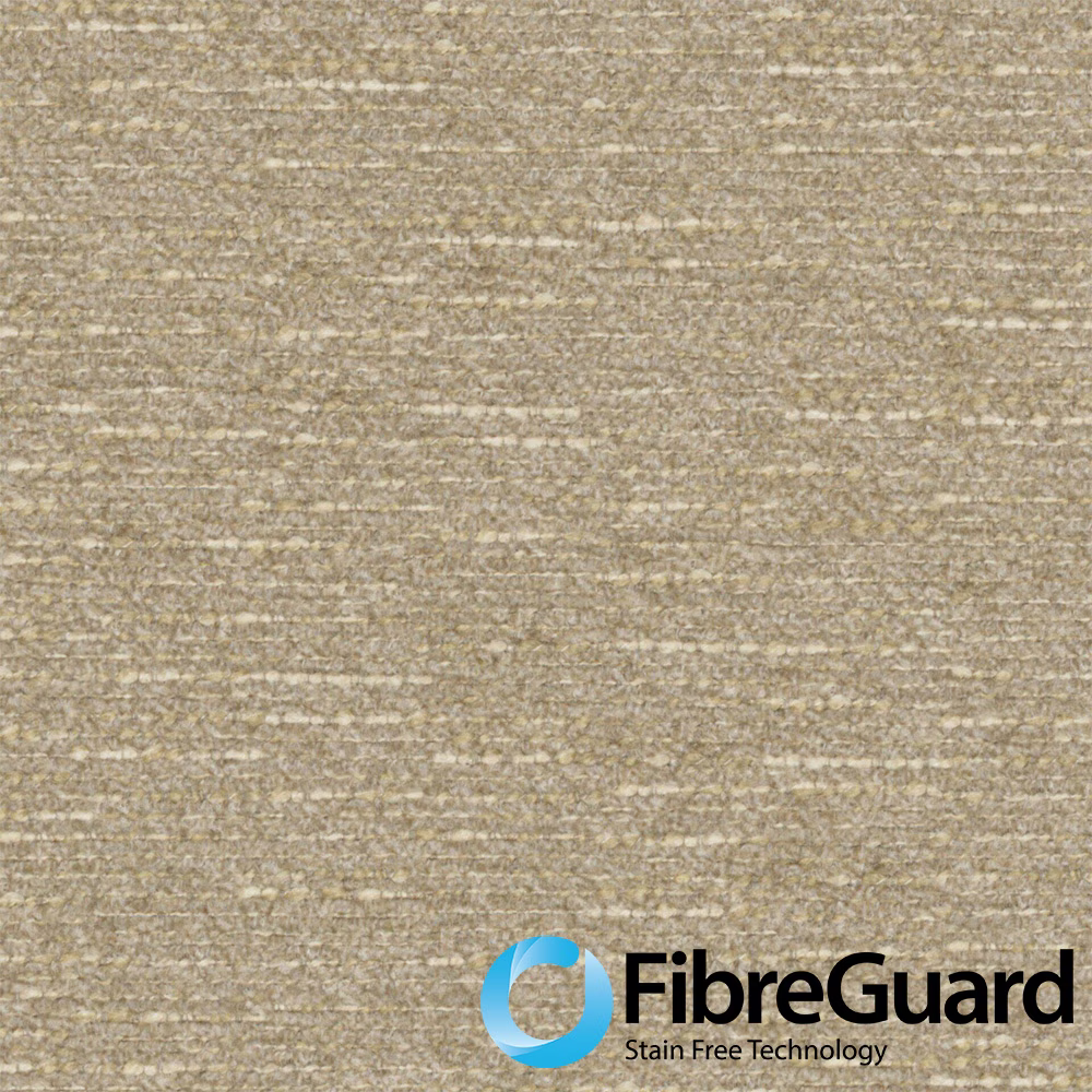 Warm taupe Raffia fabric with irregular horizontal slub weave and flecked texture