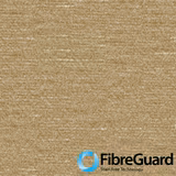 Warm wheat woven textile with fine horizontal slubs and pale flecking