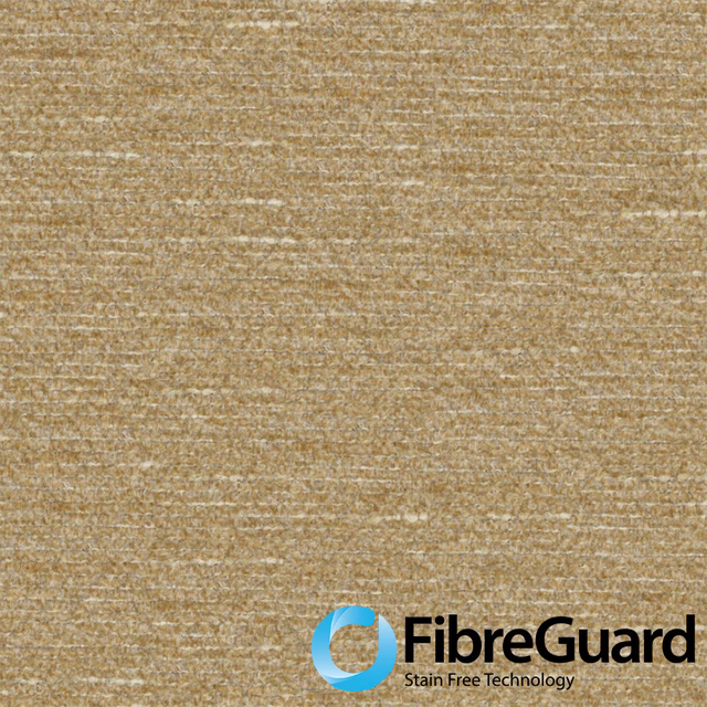Warm wheat woven textile with fine horizontal slubs and pale flecking
