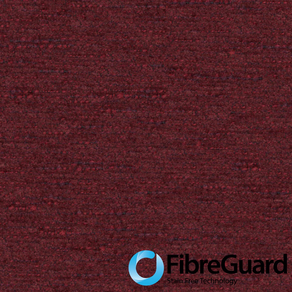 Deep wine burgundy woven textile with irregular horizontal texture and nubby surface