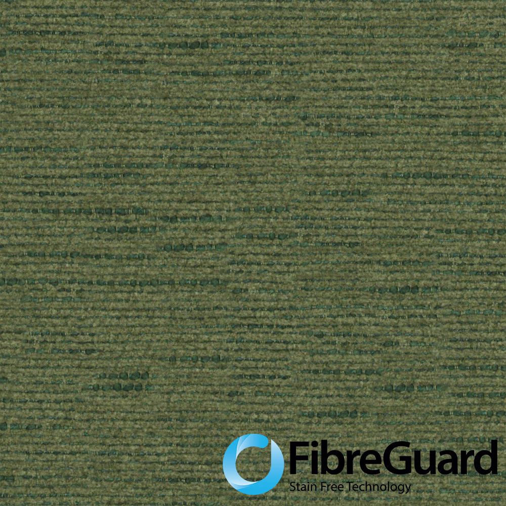 Muted olive-green fabric with brown flecks and a close horizontal strié weave