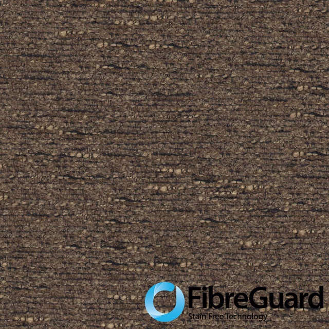 Close-up of 29 Truffle’s dark brown slubby weave with horizontal ridges and taupe flecks