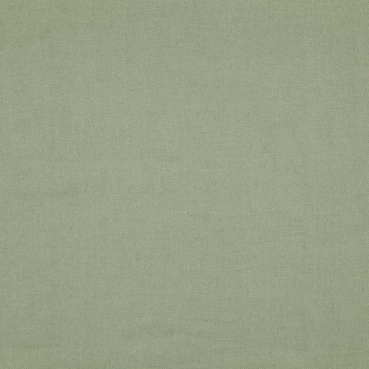 Close view of muted olive-green fabric with a fine, subtly tonal plain weave