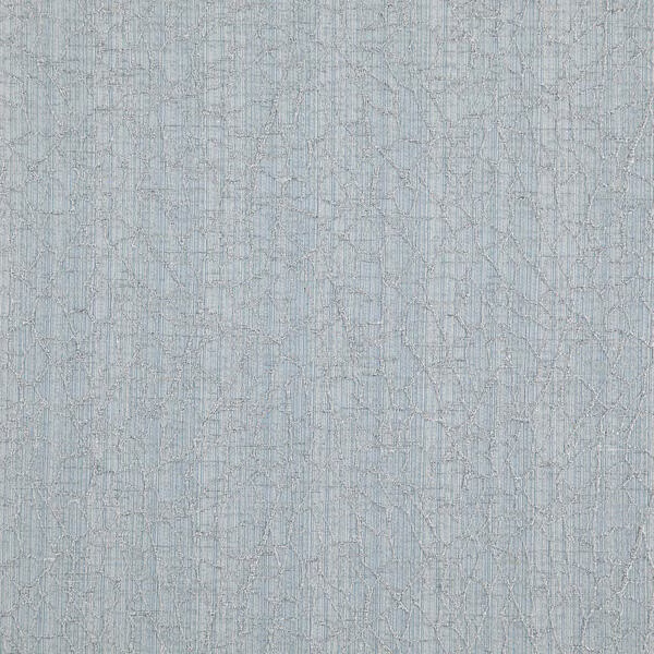 Pale azure woven fabric with delicate vertical texture and irregular linear markings