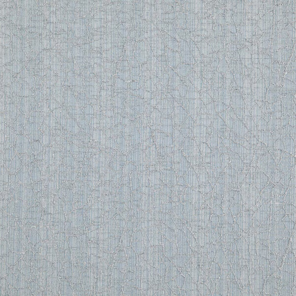 Pale azure woven fabric with delicate vertical texture and irregular linear markings