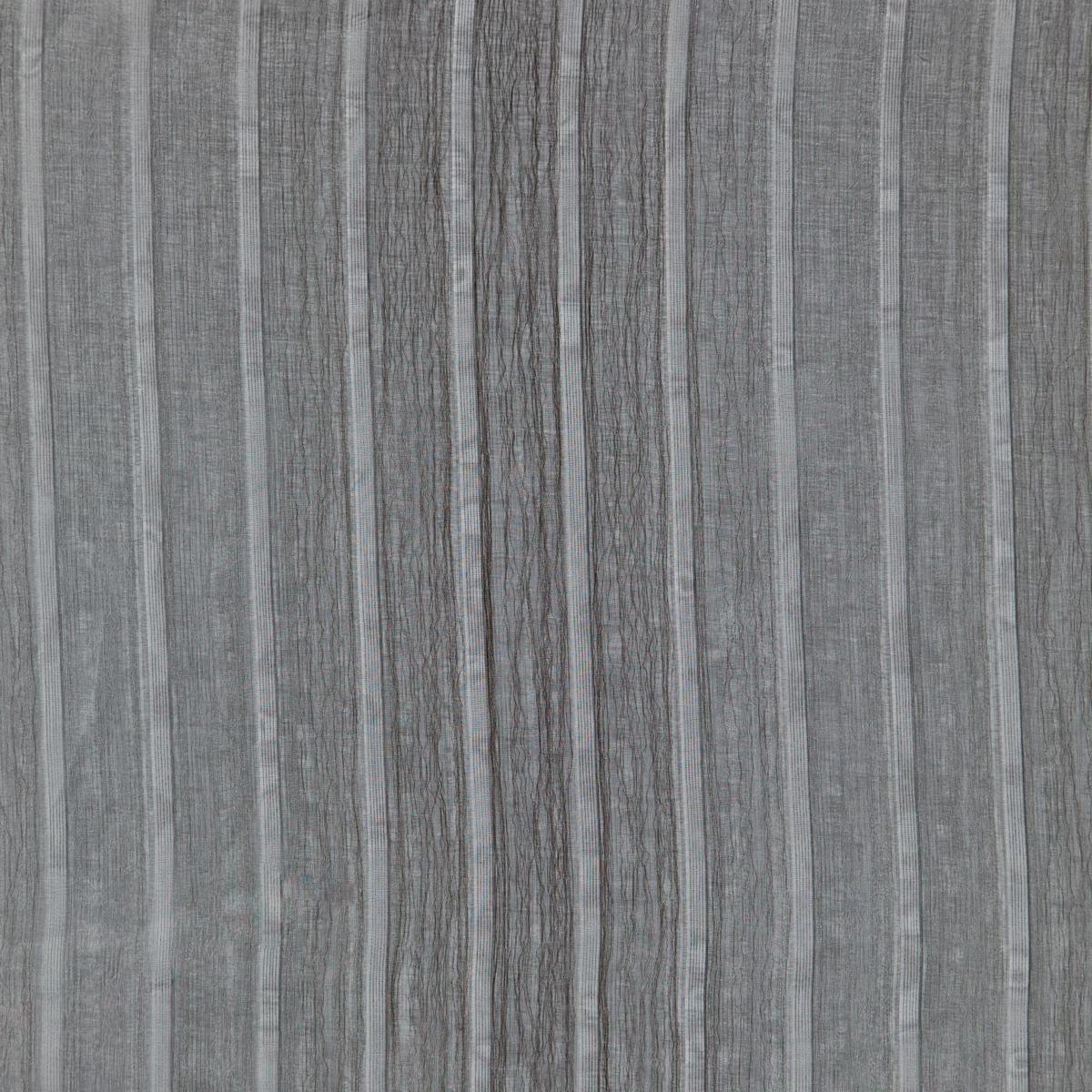 Grey Beetle fabric swatch with fine charcoal vertical striations and slub texture