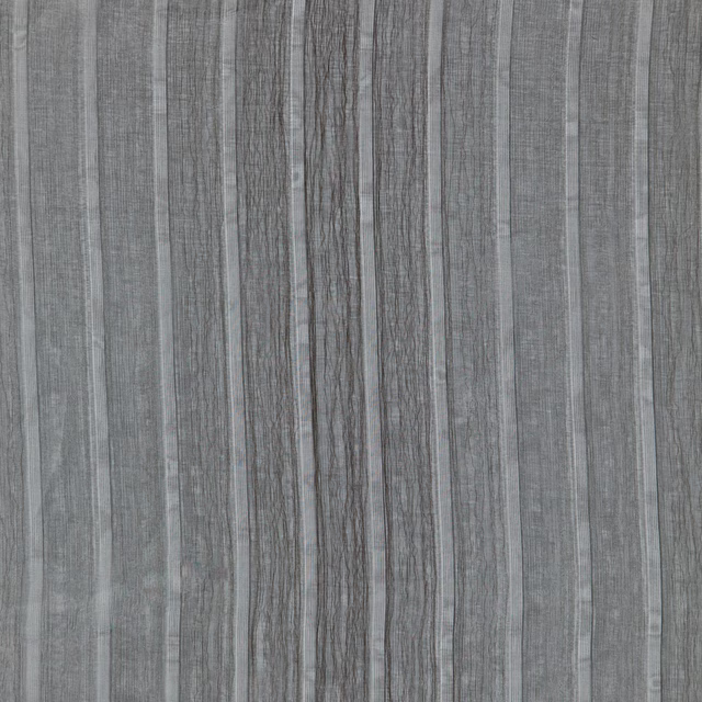 Grey Beetle fabric swatch with fine charcoal vertical striations and slub texture