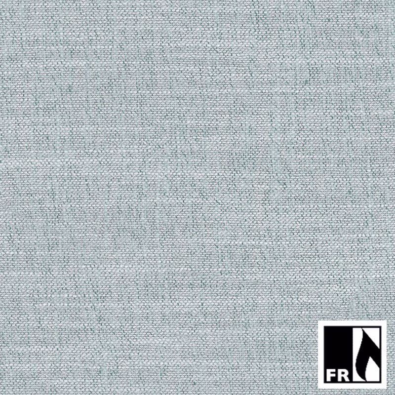 Pale lagoon blue-grey Cara fabric with a finely mottled woven texture