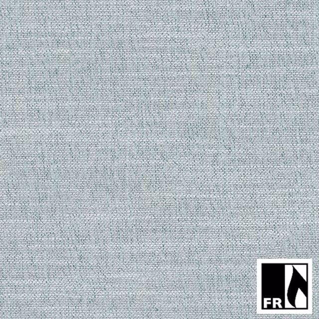 Pale lagoon blue-grey Cara fabric with a finely mottled woven texture