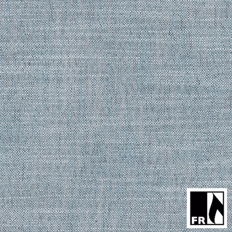 Pale blue-grey Cara fabric showing a dense, subtly mottled woven texture
