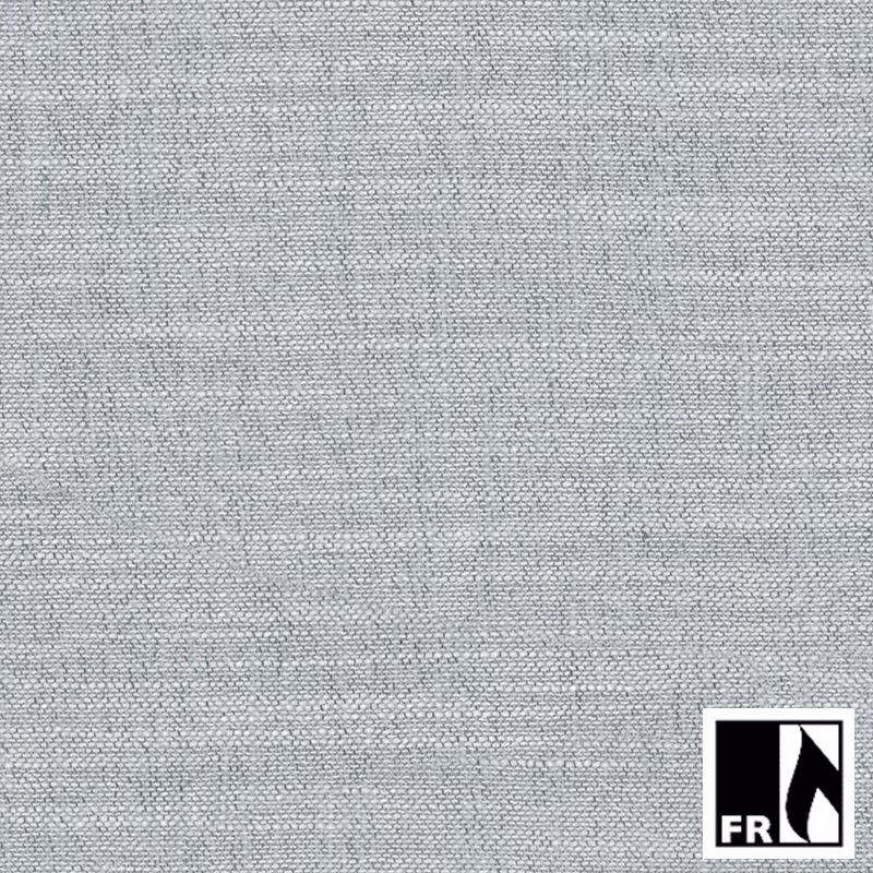 Close-up of cool steel-blue fabric with a fine, mottled woven texture