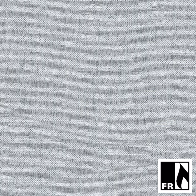Close-up of cool steel-blue fabric with a fine, mottled woven texture