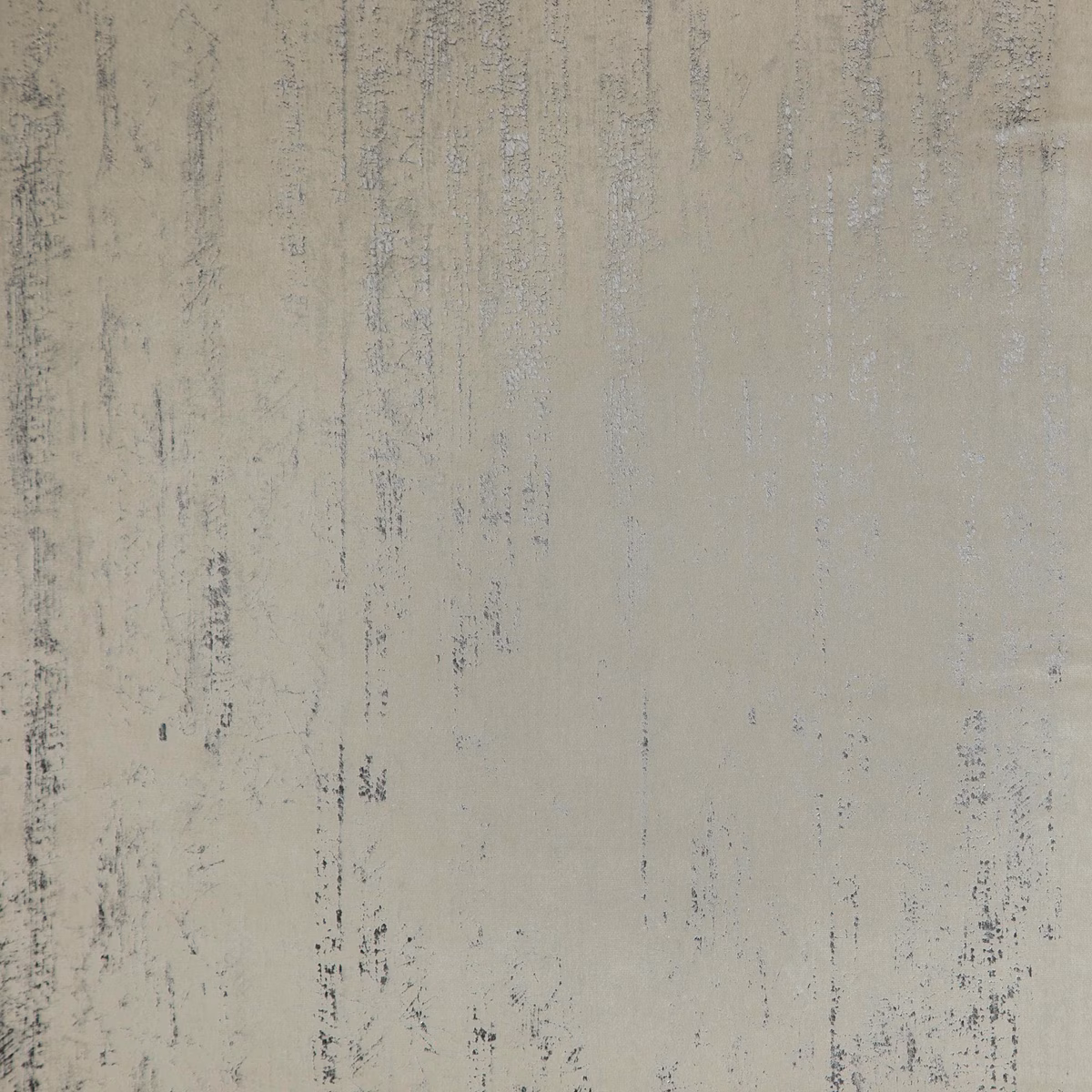 Pale feather-grey textile with distressed vertical striations and softly mottled texture