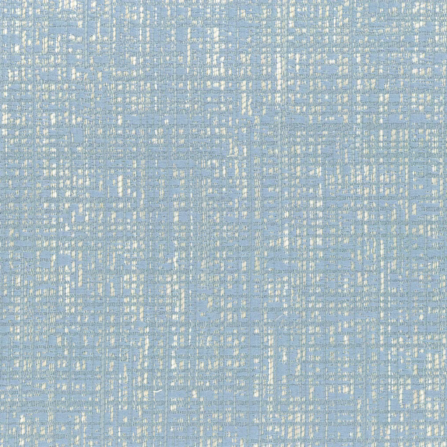 Pale powder-blue woven fabric with cream flecks and irregular vertical texture