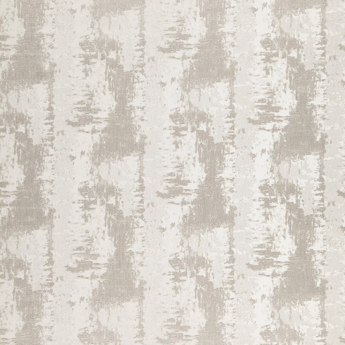 Pale cream Charon fabric with softly distressed taupe-grey vertical brush marks