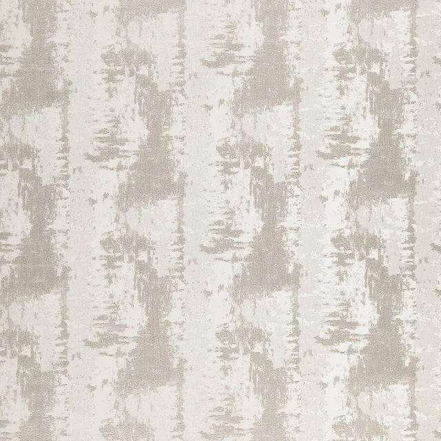 Pale cream Charon fabric with softly distressed taupe-grey vertical brush marks