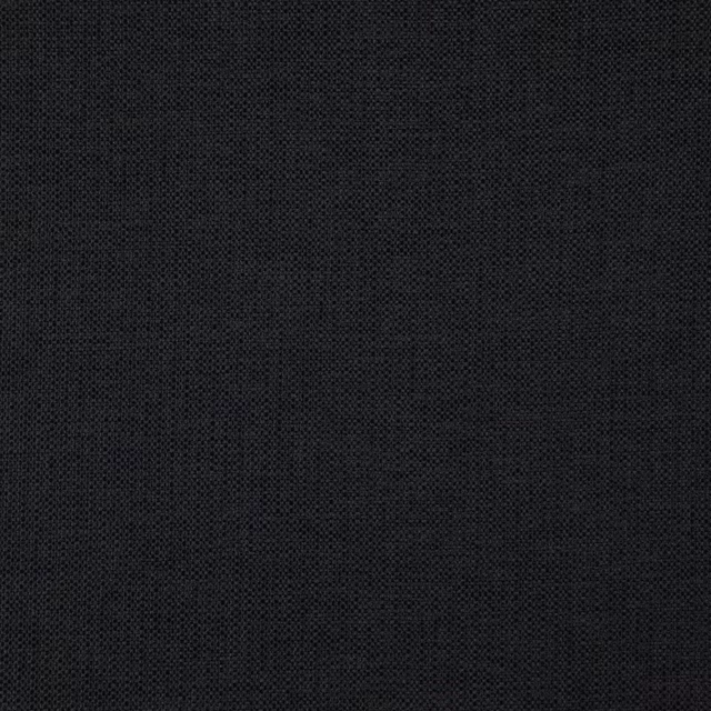 Near-black Licquorice fabric showing a fine charcoal crosshatched woven texture