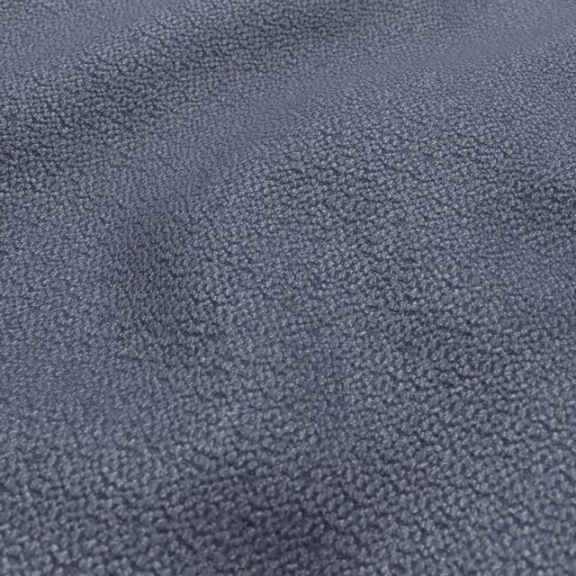 Close-up of slate blue-grey Cozy fabric with dense nubby tonal texture