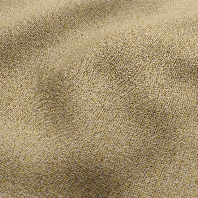 Close-up of warm sand beige fabric with fine taupe and golden flecks