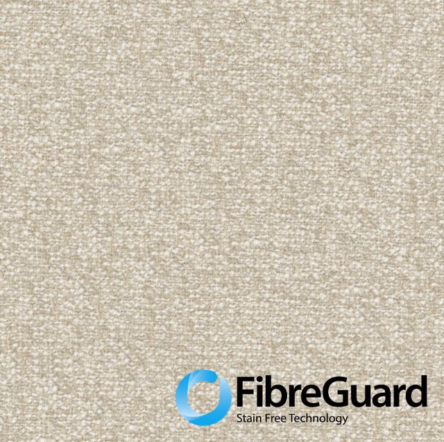 Warm vanilla cream fabric close-up showing a softly flecked woven texture