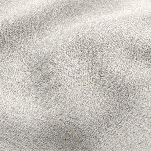 Close view of Creran 20 Greige’s pale grey-beige woven surface with subtle flecked texture