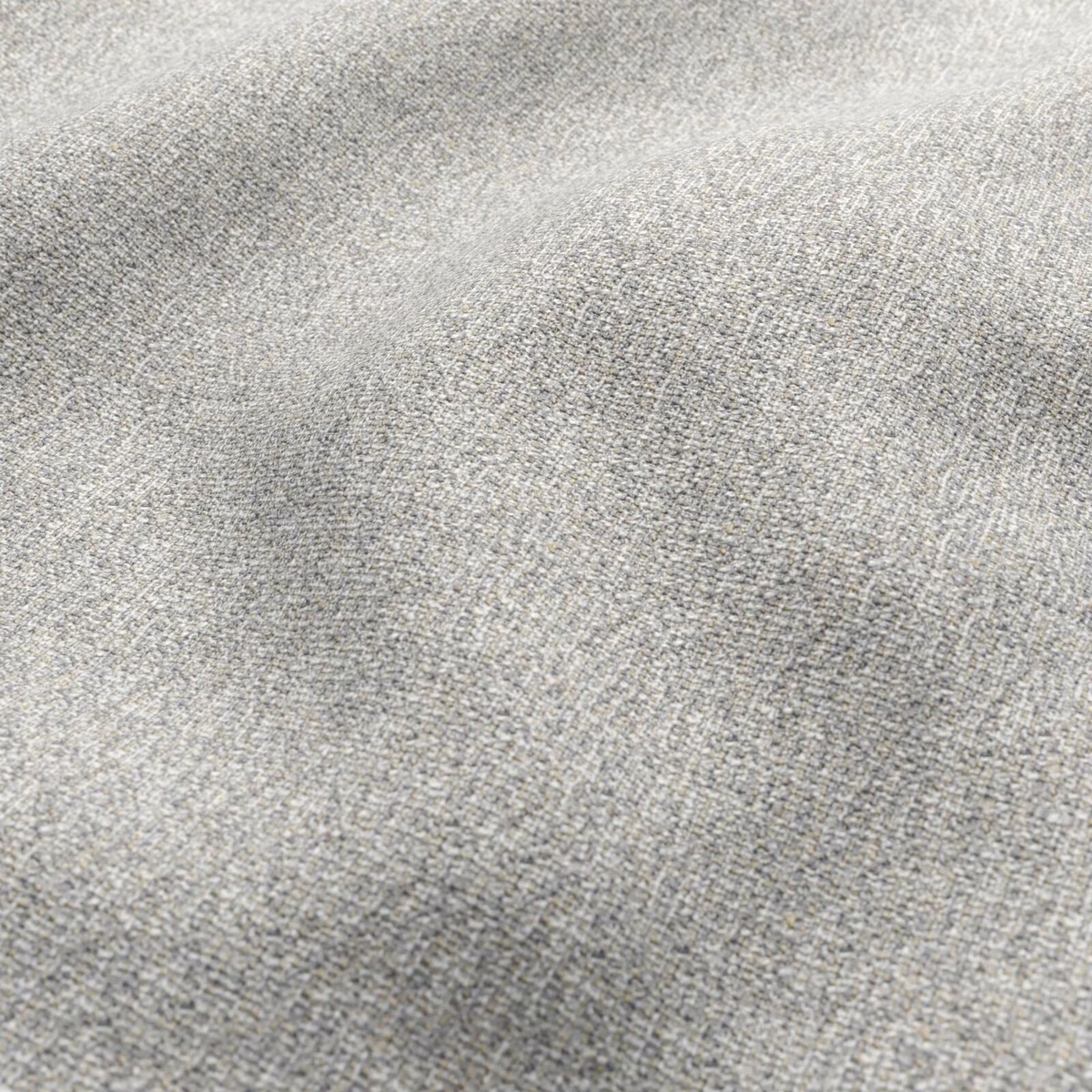 Pale grey finely woven textile with softly mottled, directional surface texture