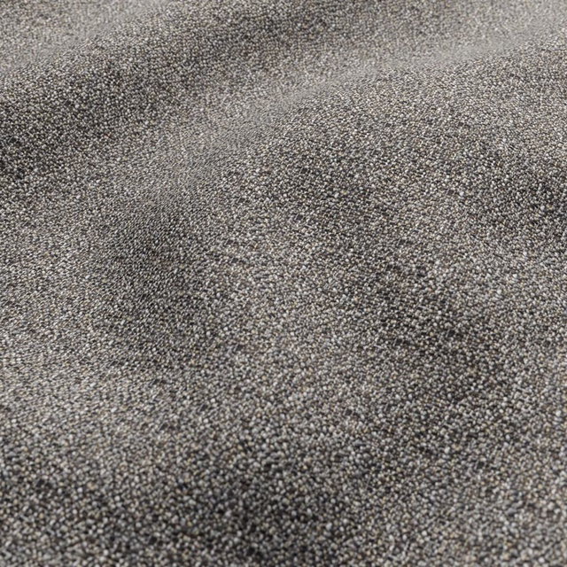 Close-up of grey-taupe Creran 22 Pebble fabric with dense flecked nubby texture