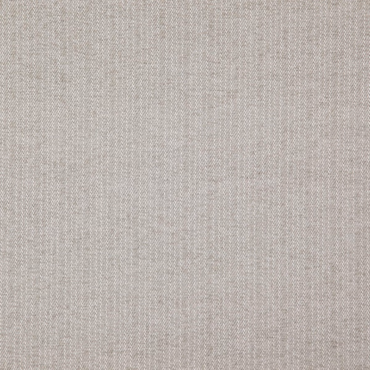 Warm putty taupe fabric with fine vertical grain and softly flecked texture