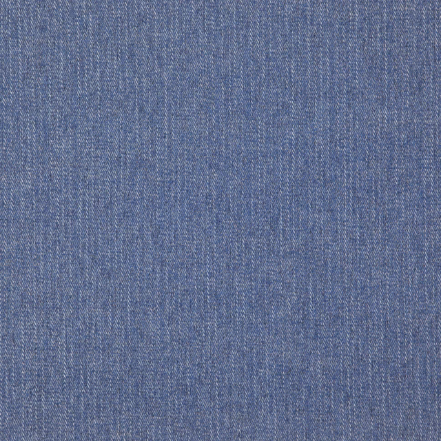 Cool cobalt-blue woven swatch with fine pale flecks and subtle vertical texture