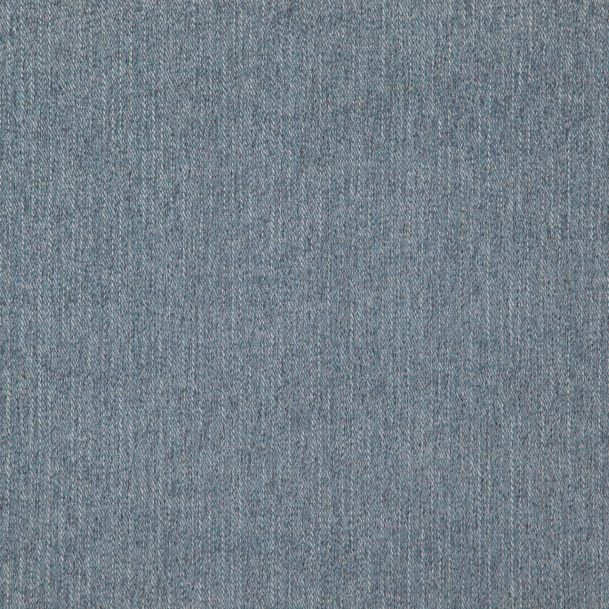 Close-up of muted cyan-blue Croft fabric with fine vertical woven striations