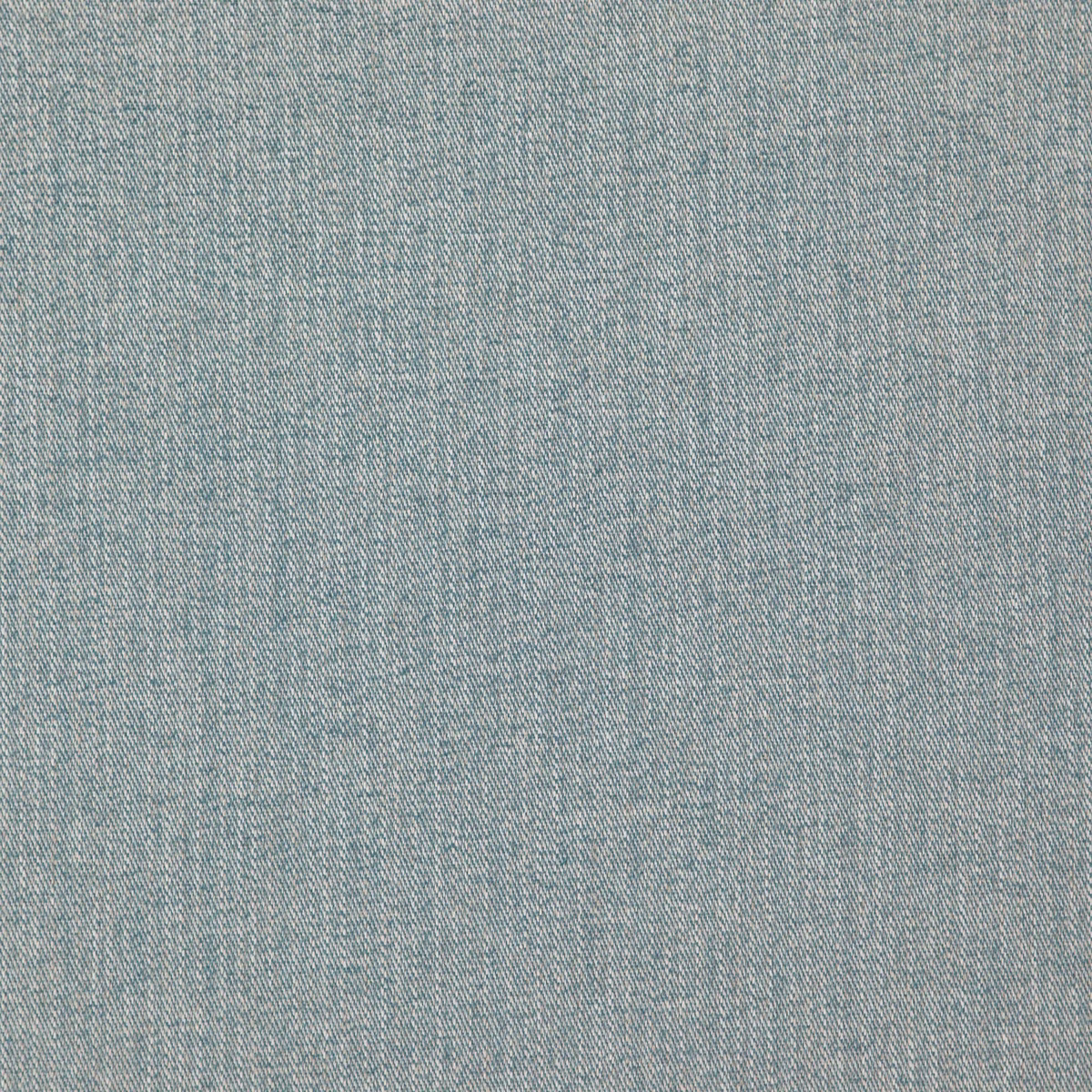 Close-up of muted blue-grey Croft fabric with fine flecked vertical woven texture