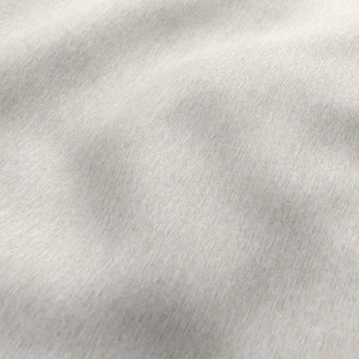 Pale putty-grey fabric swatch with fine diagonal striations and softly varied texture