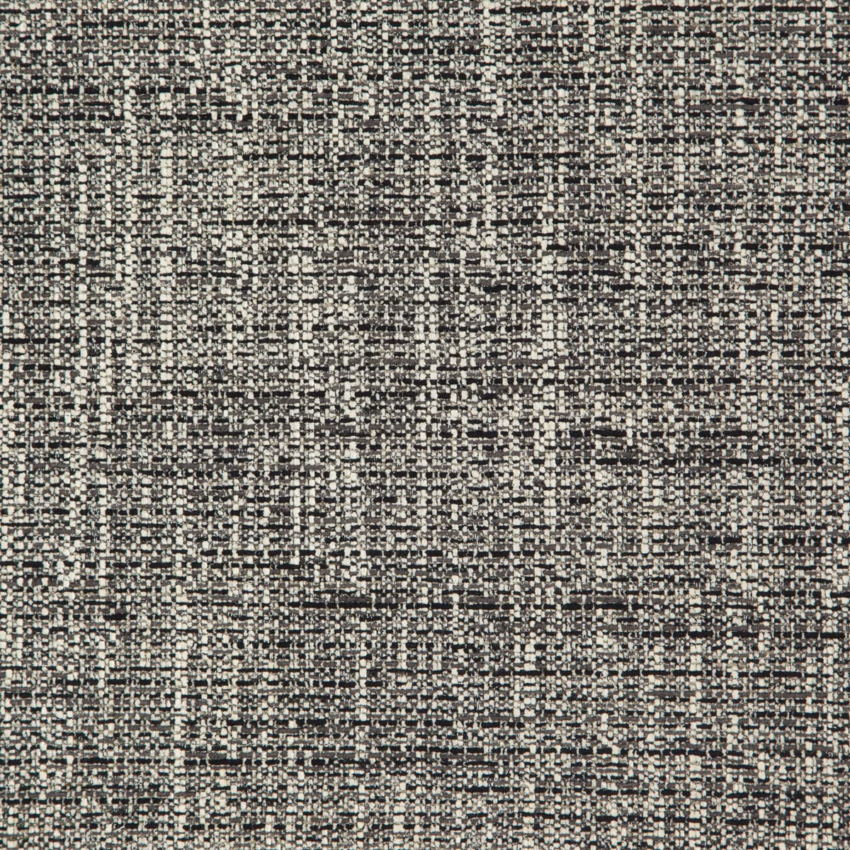 Charcoal and ivory Draco weave showing a small irregular peppered texture