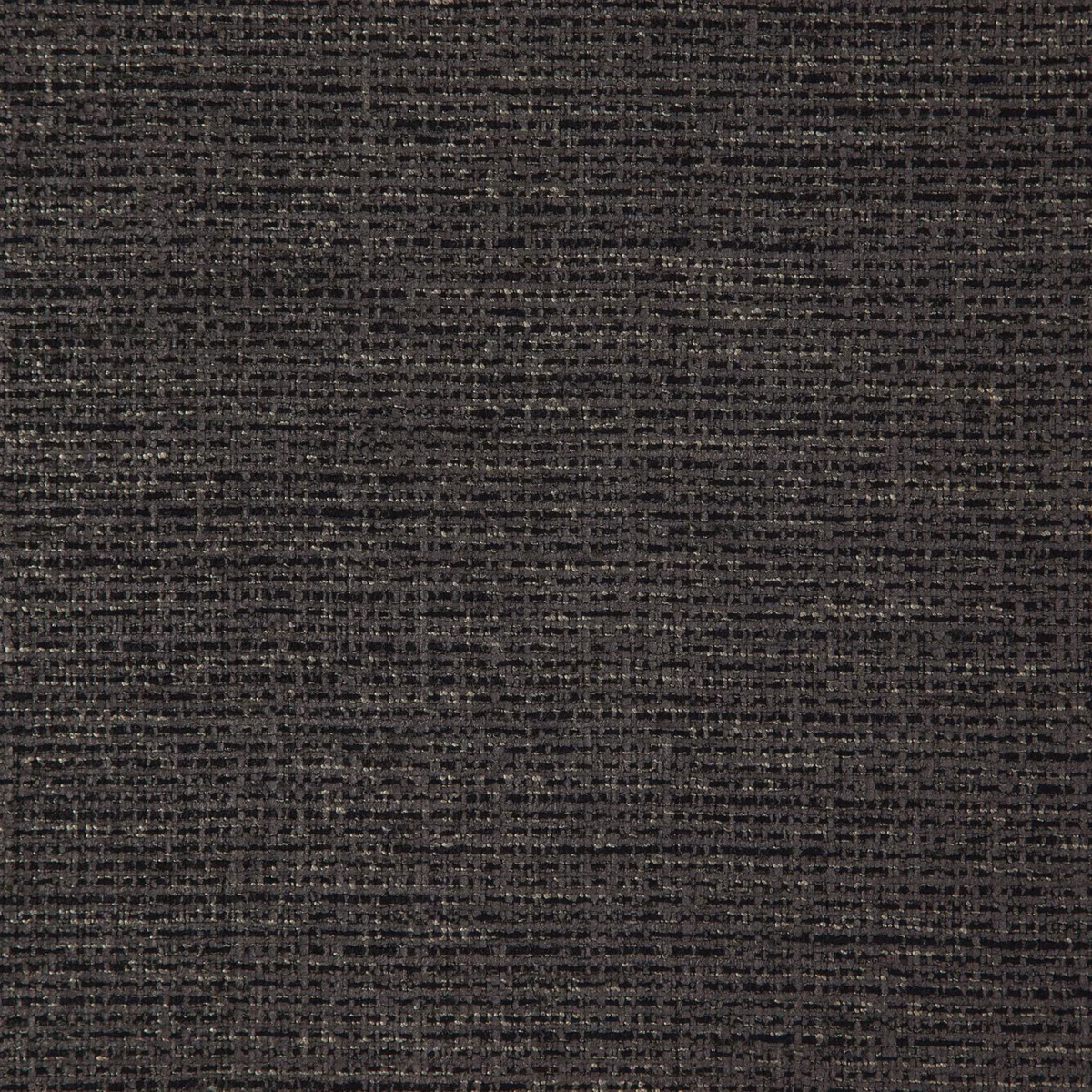 Deep charcoal woven fabric with irregular horizontal texture and subtle grey flecks