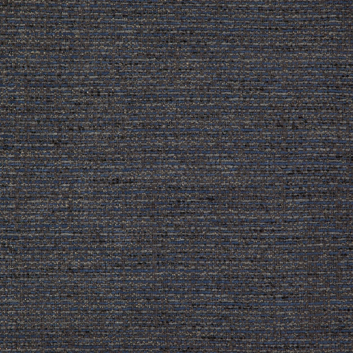 Charcoal and slate-blue woven textile with irregular horizontal ridges and earthy flecks
