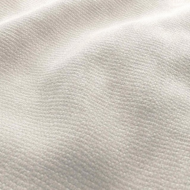 Porcelain ivory fabric with fine, softly raised horizontal ribbing