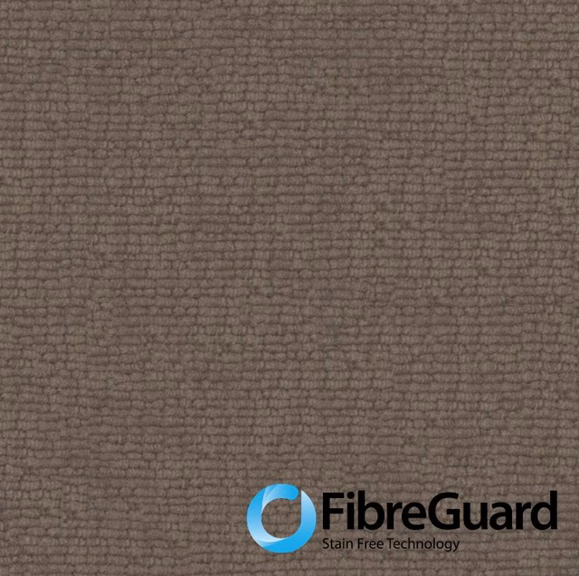 Warm truffle taupe fabric with a close irregular looped woven texture