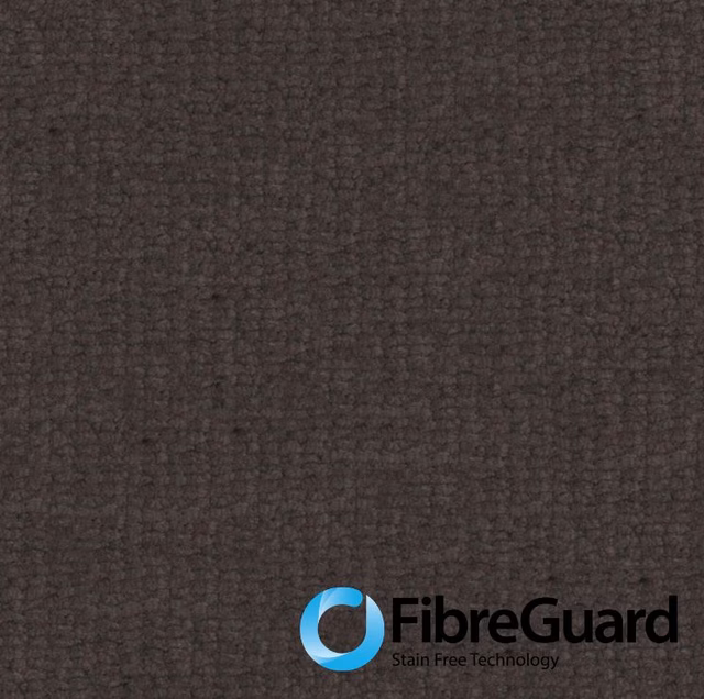 Close-up of dark chocolate brown fabric with a softly nubby woven texture