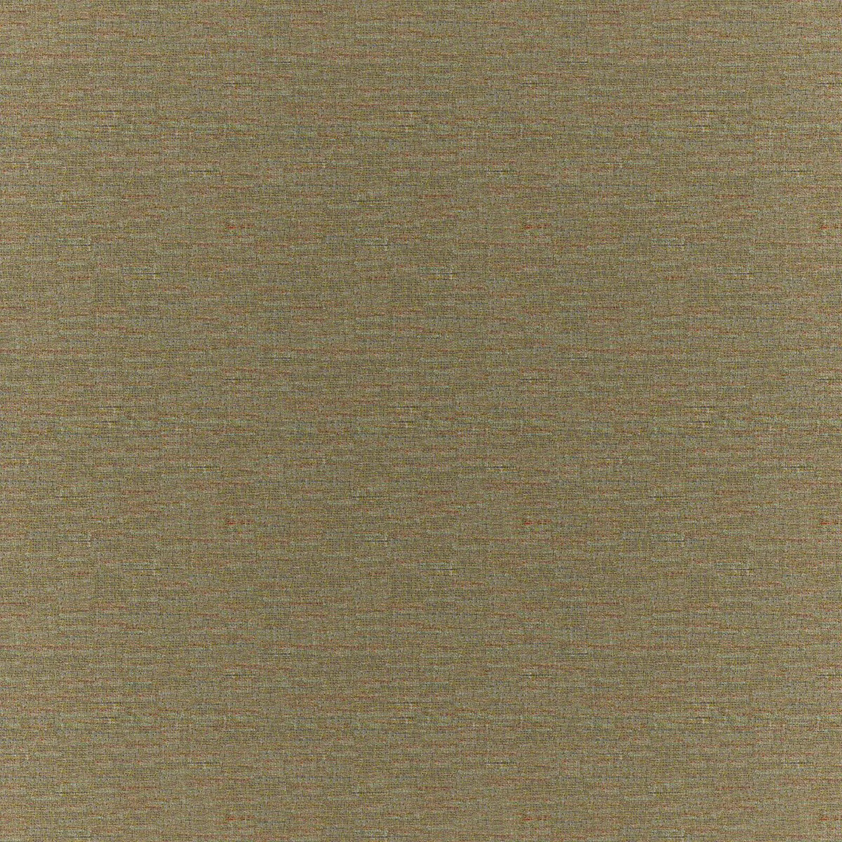 Muted forest-olive woven swatch with fine horizontal slubs and warm brown flecks