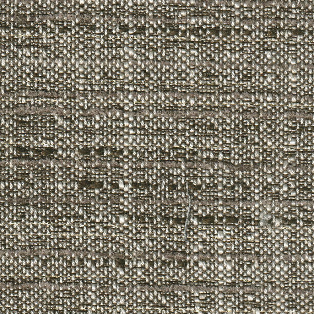 Close-up of warm tobacco taupe fabric with dense nubby horizontal woven texture