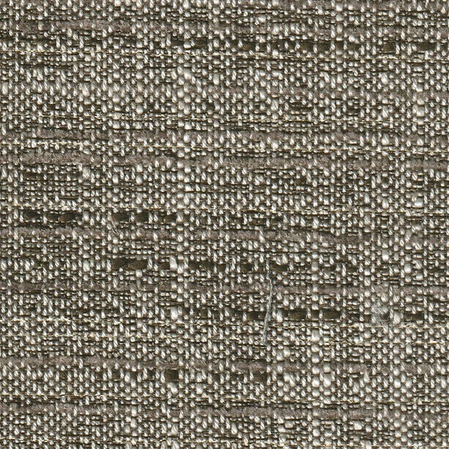 Close-up of warm tobacco taupe fabric with dense nubby horizontal woven texture